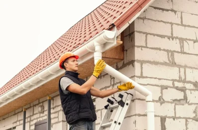 Pose et remplacement de gouttières à Courgeoût